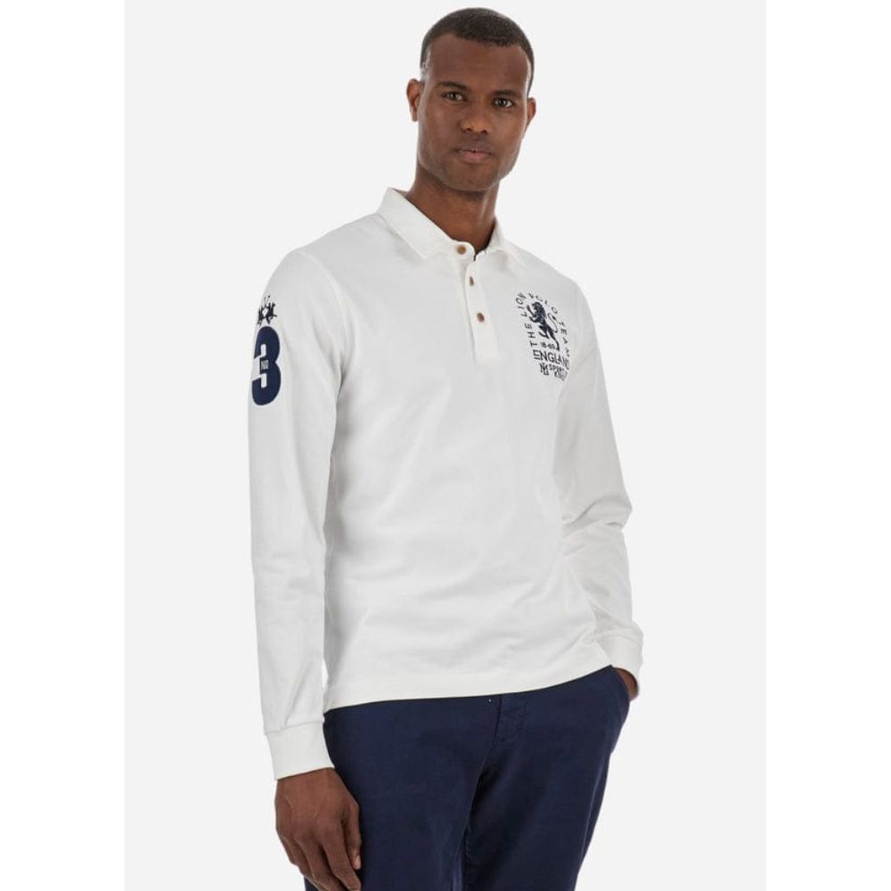 LA MARTINA REGULAR FIT WHITE MEN POLO 